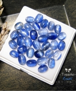 天然印度A級無優化高透體藍晶石橢圓裸石
