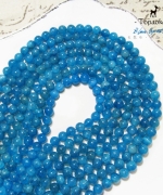 天然A級斯里蘭卡透體藍磷灰石圓珠