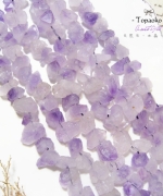 天然巴西紫水晶晶簇隨形直孔珠