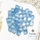 天然A級巴西高透體星光海藍寶石方形.方塊珠