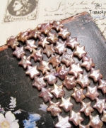 天然A級金屬紫巴洛克星形淡水珍珠