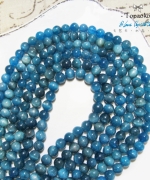 天然A級斯里蘭卡透體貓眼藍磷灰石圓珠