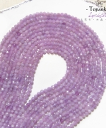 天然A級紫鋰雲母細小切面圓珠