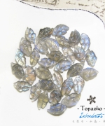 天然A級加拿大高透體強藍彩光拉長石精雕蝴蝶裸石