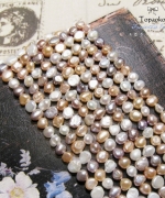 天然糖果混彩隨形淡水珍珠