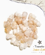 天然馬達加斯加透體粉櫻花瑪瑙精雕葫蘆孔珠